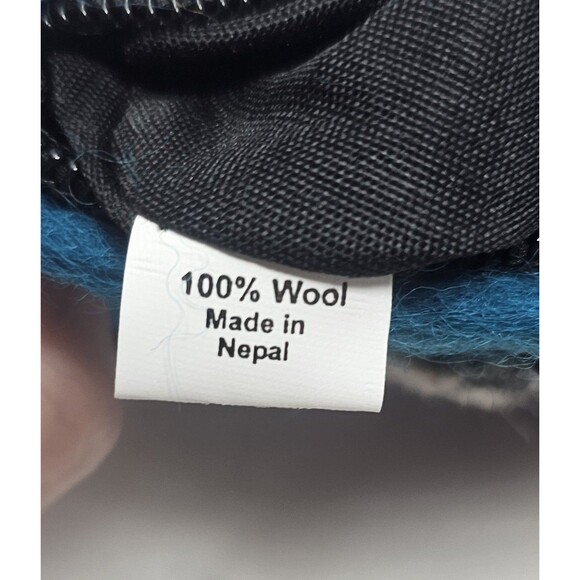 Felted Wool Owl On Branch Zippered Multicolor Coin Pouch Bag Nepal New 6"x4.5" - Picture 6 of 8